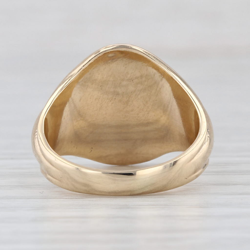 Old English Letter K Signet Ring 10k Yellow Gold Size 6 Engraved Initi