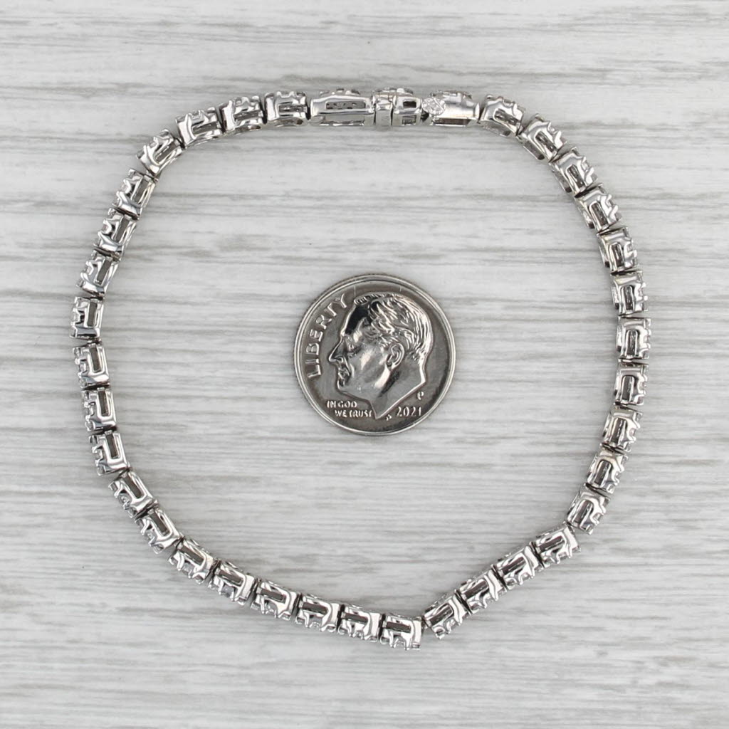 4.40ctw Diamond Tennis Bracelet 10k White Gold 7" 4.6mm