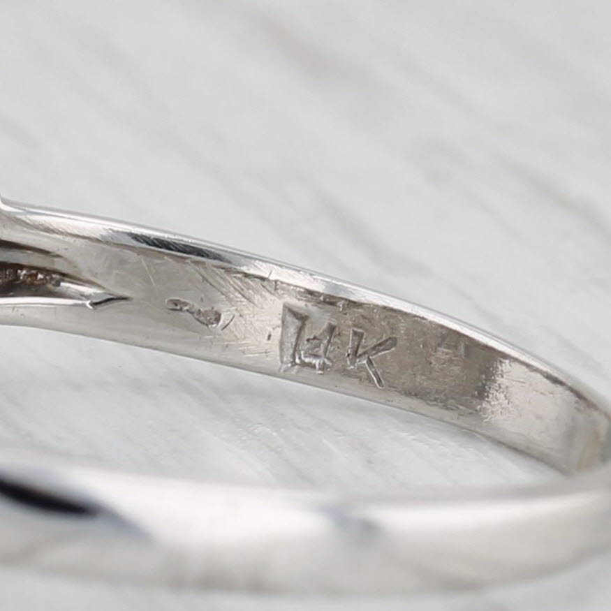 Light Gray Vintage 0.43ctw Diamond Ring 14k White Gold Size 8.5