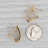 Gray 0.40ctw Diamond Journey J-Hook Earrings 14k Yellow Gold Omega Back Drops