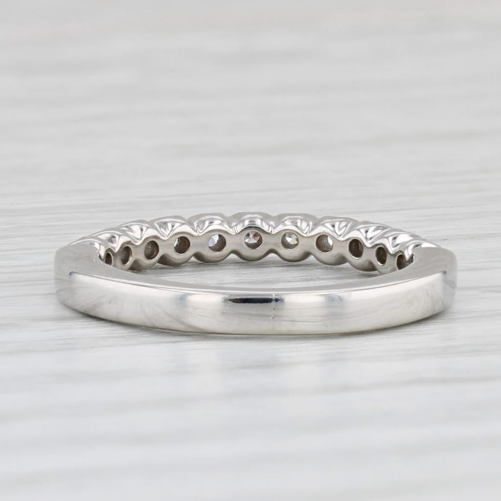 Light Gray 0.25ctw Diamond Stackable Ring 14k White Gold Size 4.75 Wedding Anniversary Band