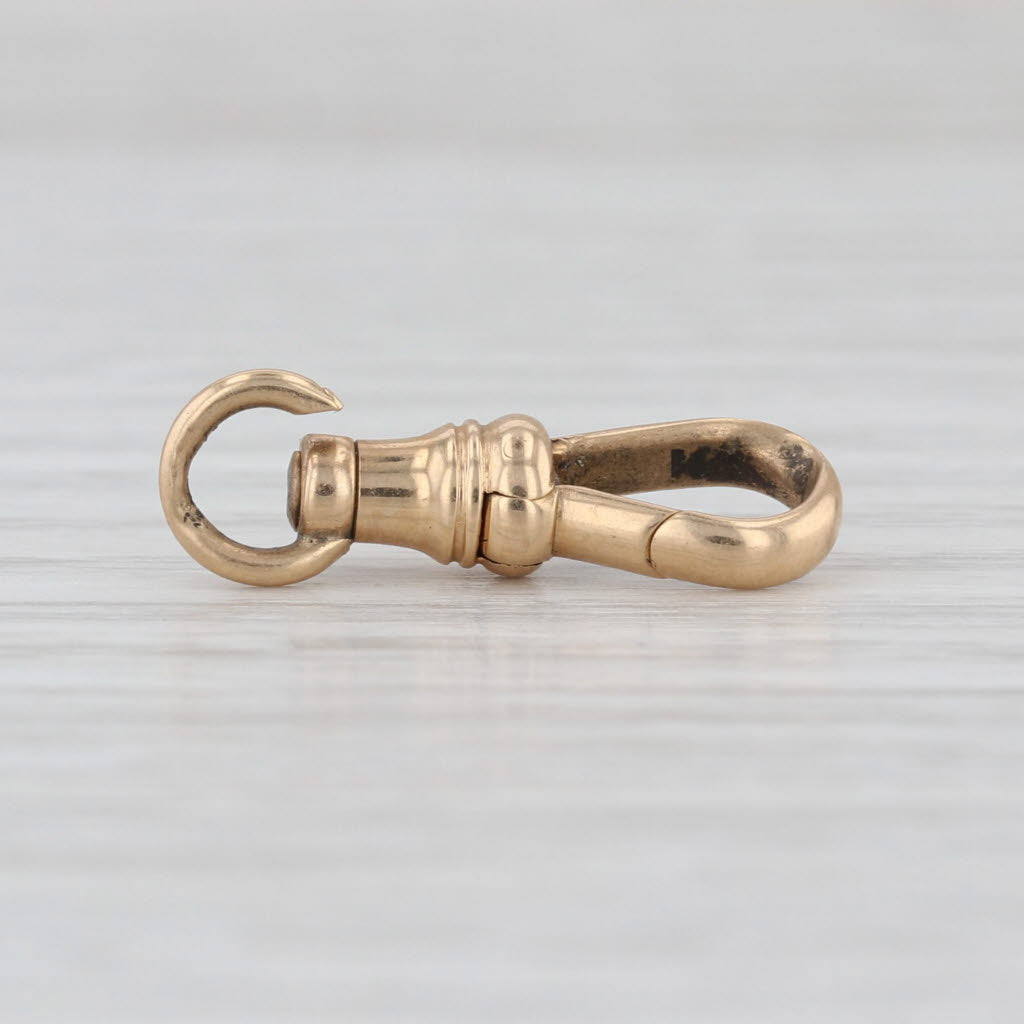 Antique Spring Hook Clasp 10k Yellow Gold Findings Jewelry Making Repair
