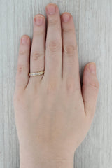 0.22ctw Diamond Wedding Band 14k Yellow Gold Size 8.5 Stackable Anniversary Ring
