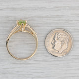 Gray 1.19ctw Marquise Peridot Diamond Ring 10k Yellow Gold Size 7 Bypass