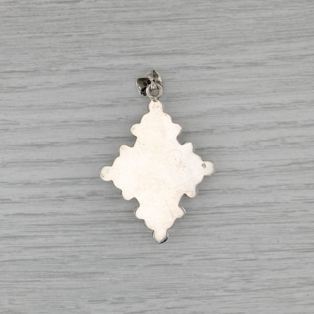 Vintage Large Bali Style Statement Pendant Sterling Silver