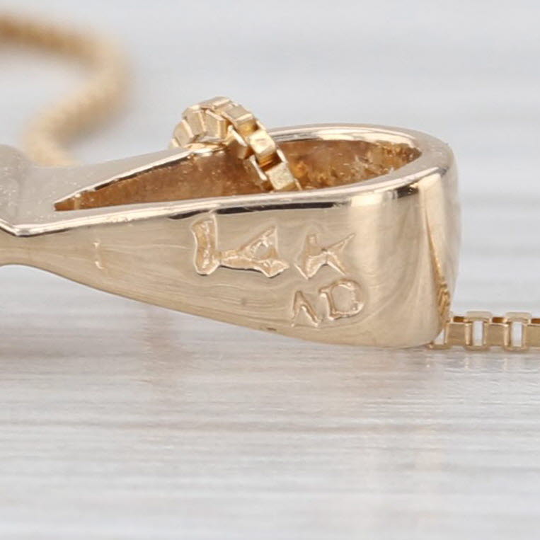 1.34ctw Diamond 3-Stone Journey Pendant Necklace 14k Yellow Gold 18" Box Chain