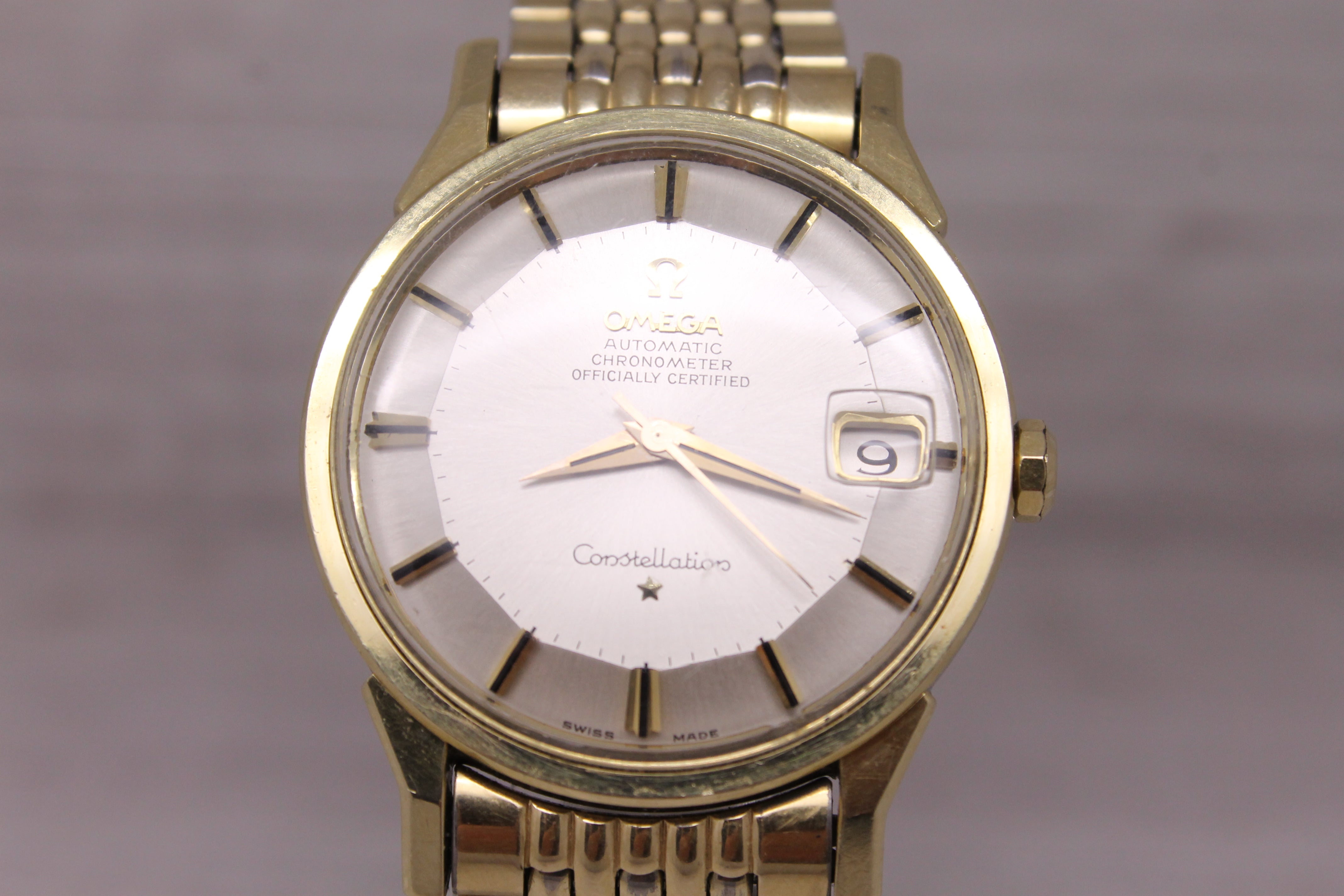 Vintage c.1966 Omega Constellation Mens Pie Pan Automatic Watch ORIGINAL Nr Mint