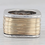 Gold Wire Wrapped Ring Sterling Silver 14k Yellow Gold Size 7 Band Noy Li
