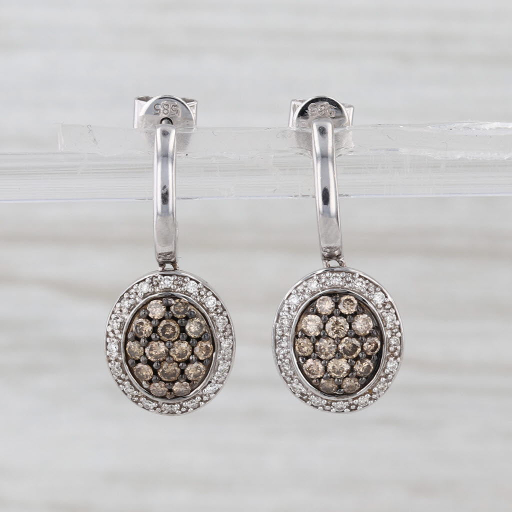Le Vian 0.58ctw Diamond Dangle Earrings 14k White Gold Drops