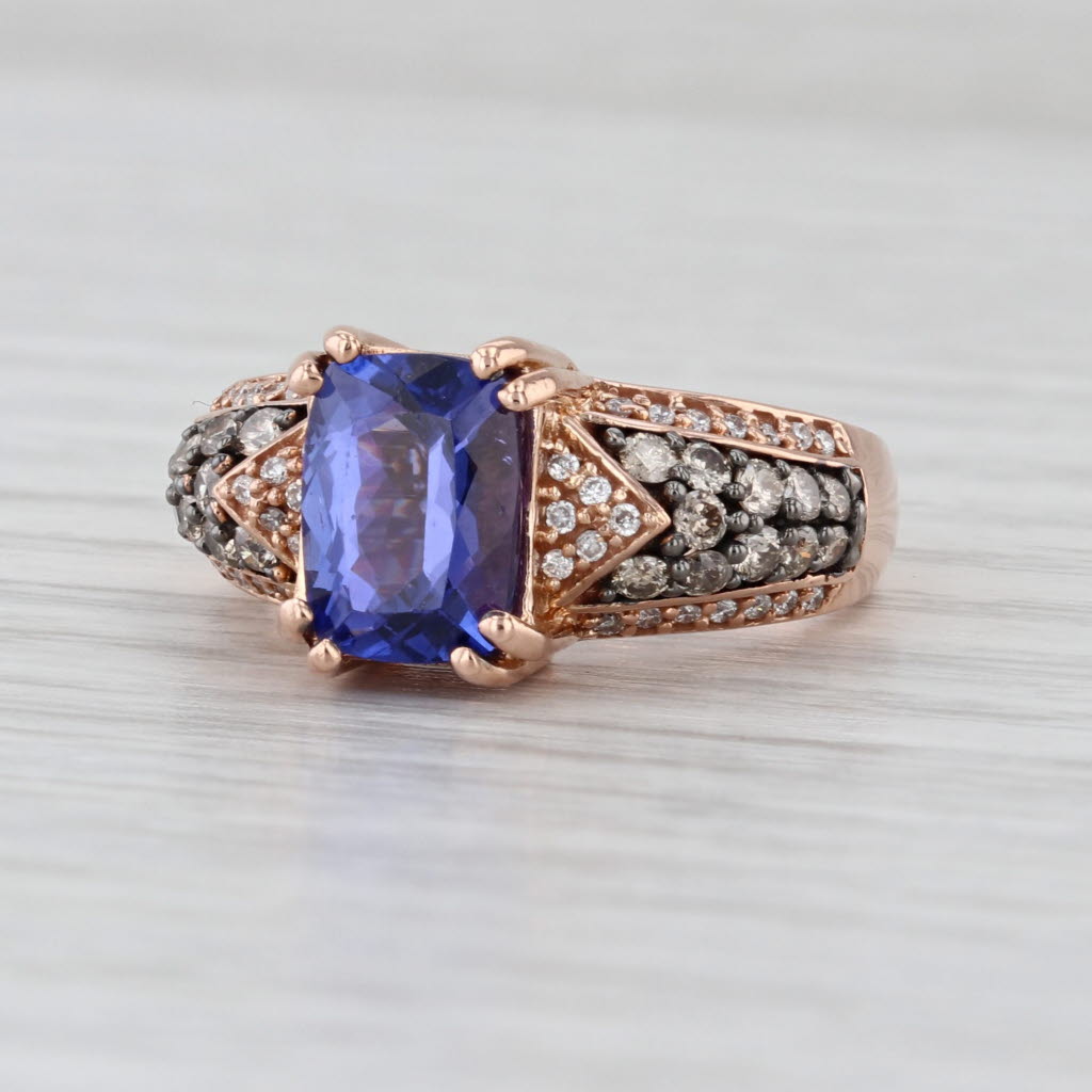 Le Vian 2.28ctw Tanzanite Diamond Ring 14k Rose Gold Size 6.75 - 7 Engagement