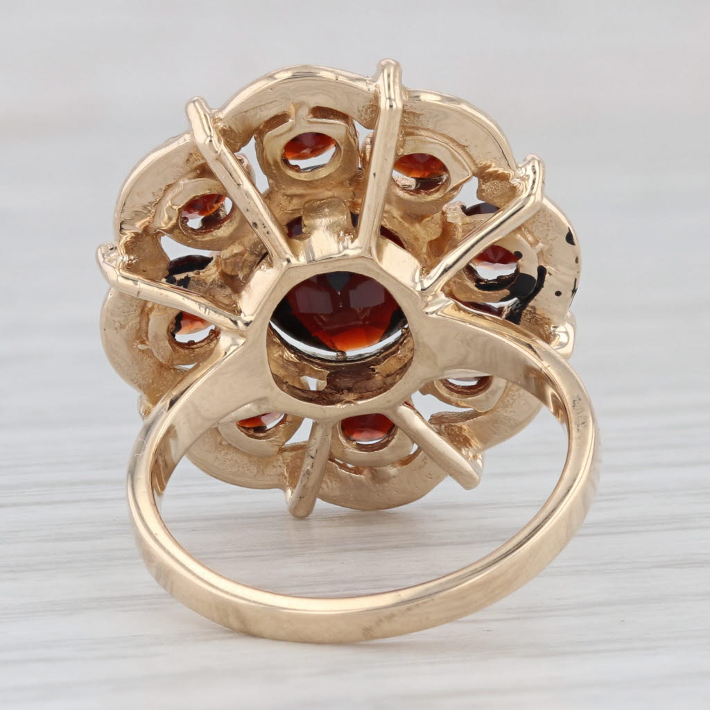 Gray Vintage 5.05ctw Garnet Cocktail Ring 10k Yellow Gold Size 6.75