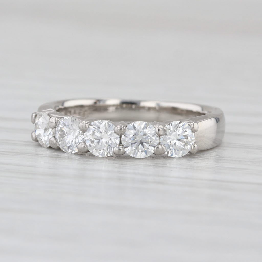 0.40ctw Diamond Wedding Band Anniversary Ring Platinum Size 4.75-5 Stackable