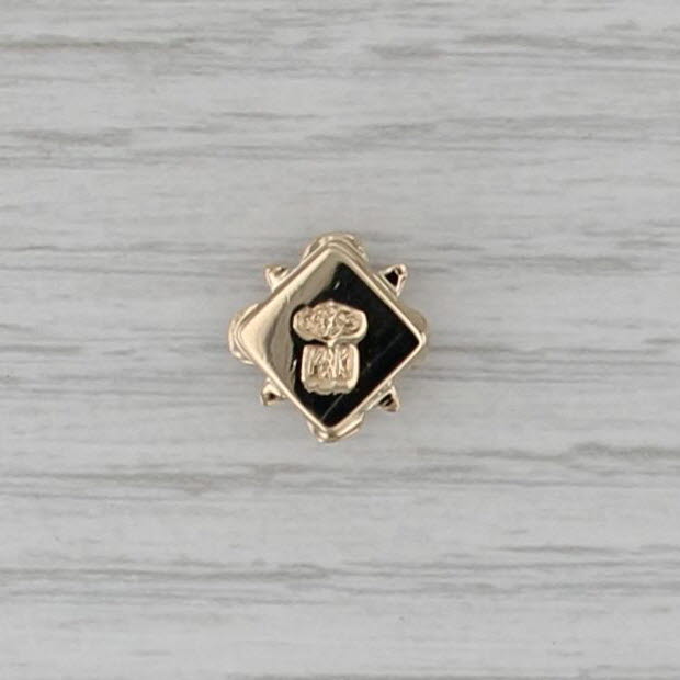 Old Victoria 0.15ct Sapphire Slide Bracelet Charm 14k Yellow Gold Vintage