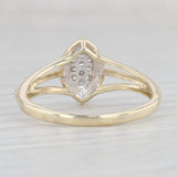 Diamond Cluster Halo Ring 10k Yellow Gold Size 7 Engagement