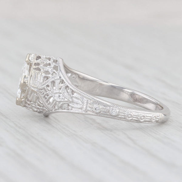 Light Gray New Beverley K 1.02ctw Diamond Filigree Engagement Ring 14k White Gold Size 6.75