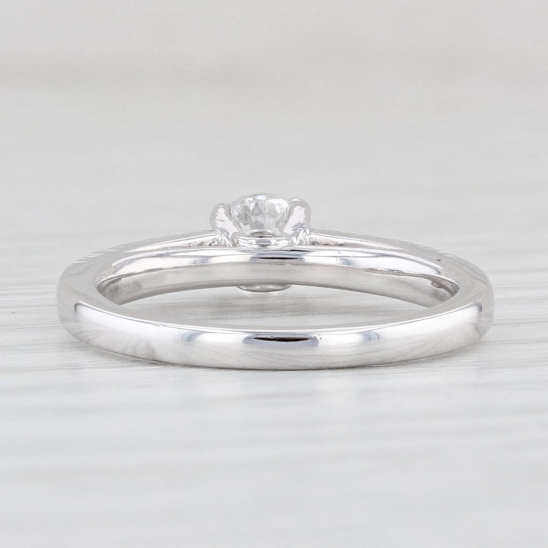 Light Gray Scott Kay 0.82ctw Round Diamond Engagement Ring Platinum Size 6.25