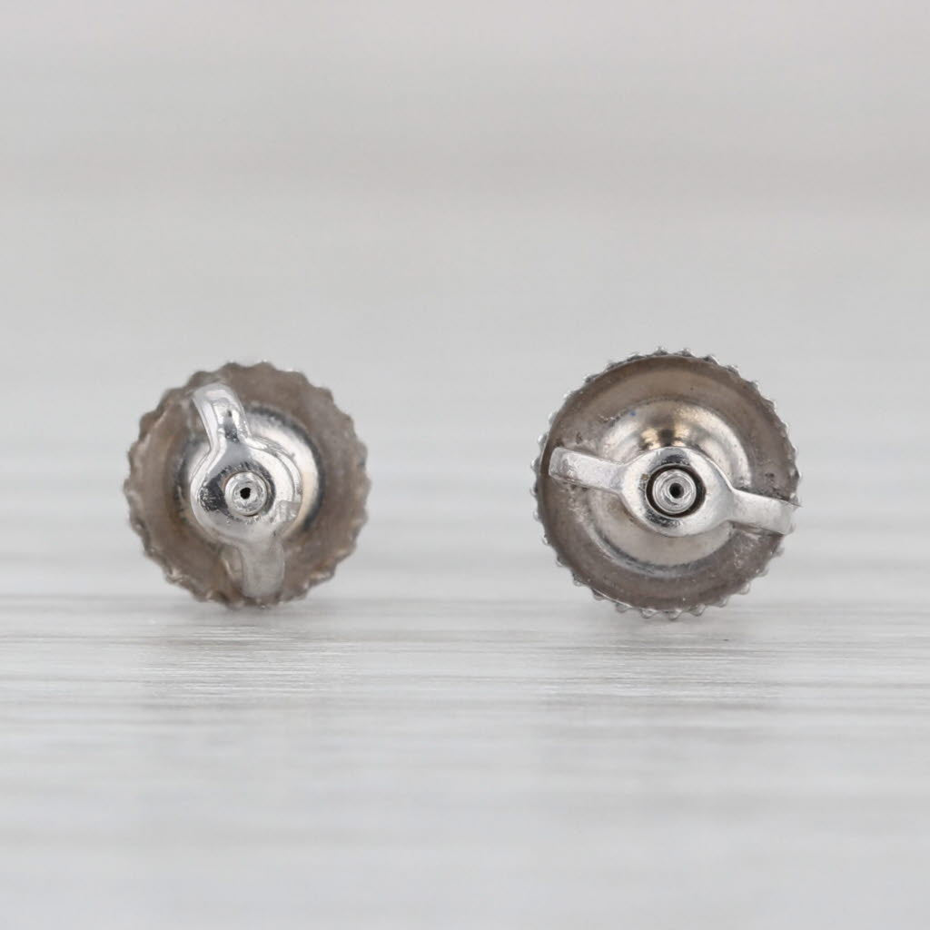 0.40ctw Diamond Round Solitaire Earrings 14k White Gold Studs