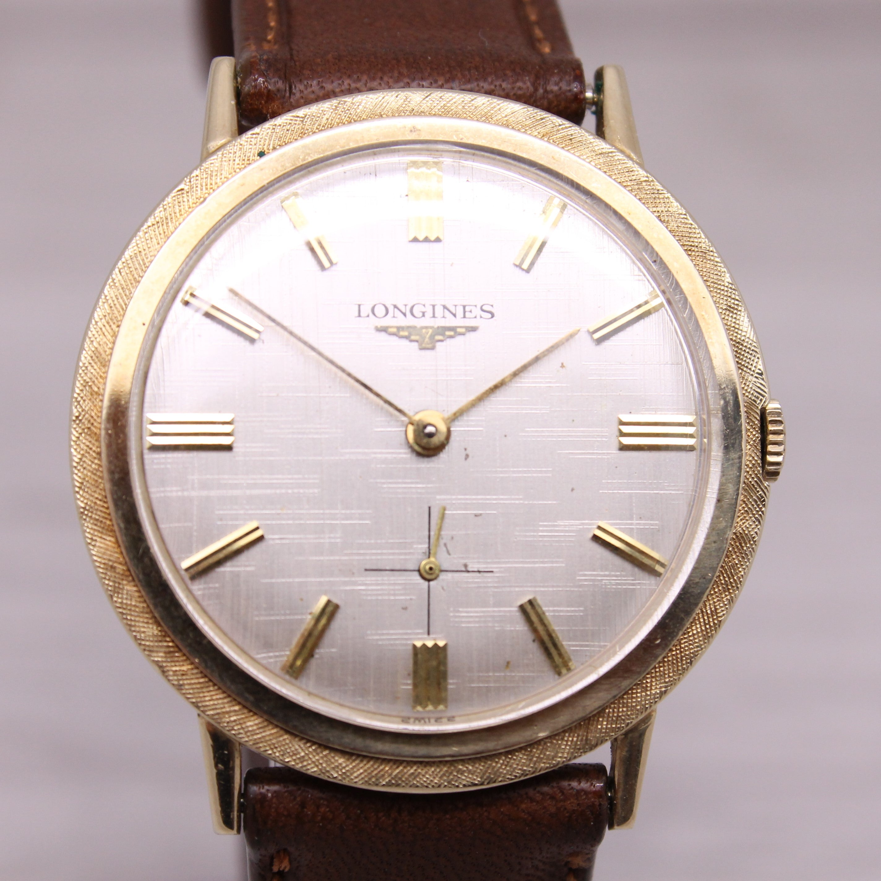 Vintage c.1968 Longines 14k Yellow Gold Mens 33.5mm Dress Watch cal.37