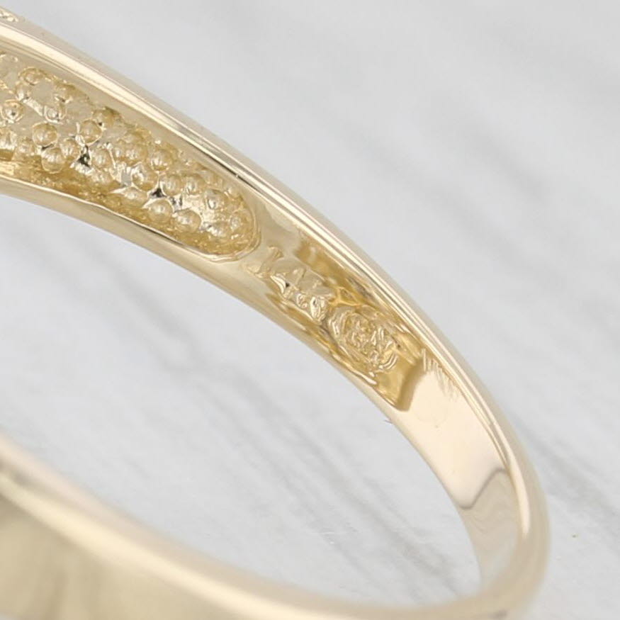 Light Gray Diamond Flower Ring 14k Yellow Gold Size 10.25 Statement Floral
