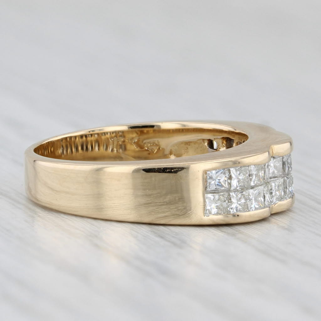 Light Gray 0.36ctw Channel Set Diamond Ring 18k Yellow Gold Sz 6.25 Wedding Stackable Band