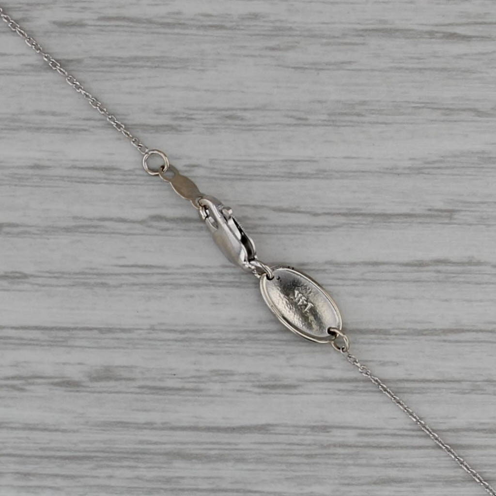 Neil Lane 0.43ctw Diamond Halo Teardrop Pendant Necklace 14k White Gold 22.25"