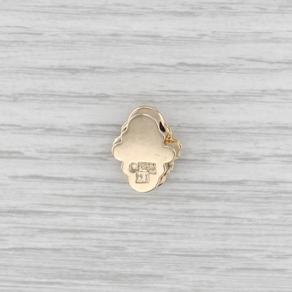 Richard Glatter Ornate Cultured Pearl Slide Bracelet Charm 14k Yellow Gold