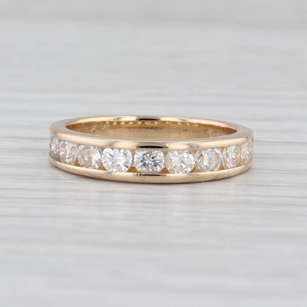 1ctw Channel Set Diamond Wedding Band 14k Yellow Gold Size 6 Anniversary Ring