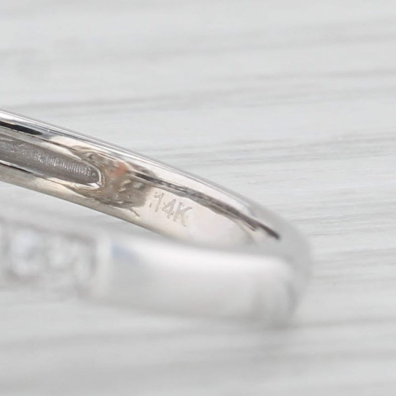 2.92ctw Oval Lab Created Labradorite Diamond Halo Ring 14k White Gold Size 6.5