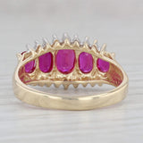 Gray 1.80ctw Lab Created Ruby Diamond Ring 10k Yellow Gold Size 7