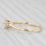 Antique William Wise & Son 0.54ct Diamond Solitaire Ring 18k Gold Old Euro Cut