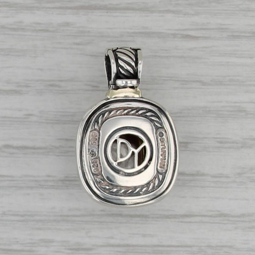 D Yurman Albion Mabe Pearl Cabochon Pendant Sterling Silver 14k Gold Enhancer