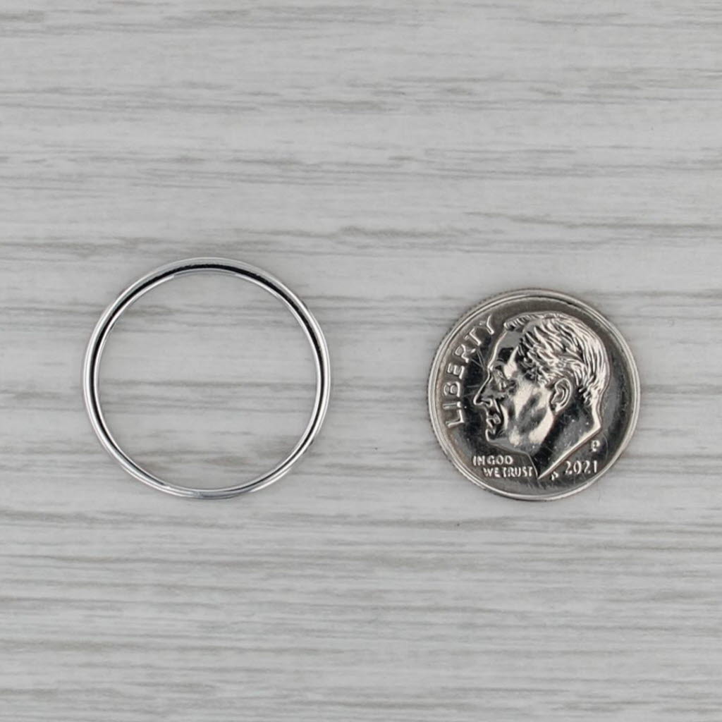 0.24ctw Diamond Wedding Band 10k White Gold Size 7.5 Stackable Anniversary Band