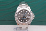 2023 Rolex Yachtmaster 37mm Rhodium 268622 Steel Platinum Watch Unworn Box Card