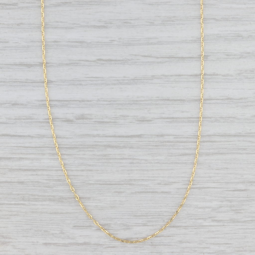 New Mariner Anchor Chain Necklace 14k Yellow Gold 18" 1mm
