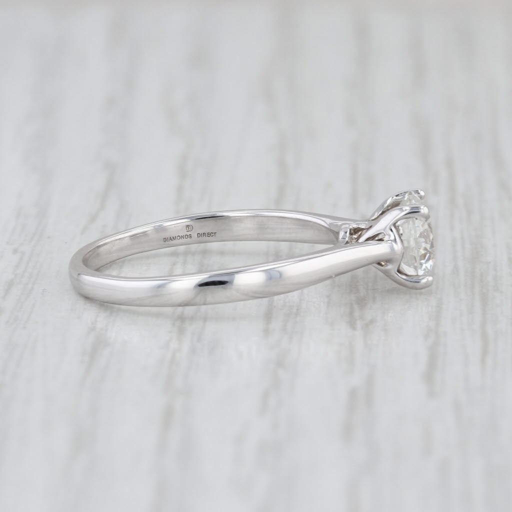 GIA 1.20ct Round Diamond Solitaire Engagement Ring 14k White Gold Size 8