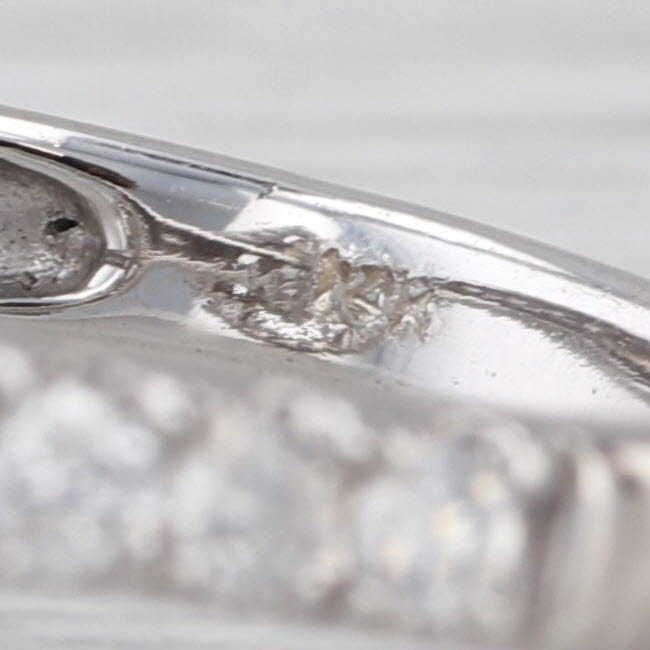 0.86ctw Teardrop Pear Halo Engagement Ring 14k White Gold Size 6
