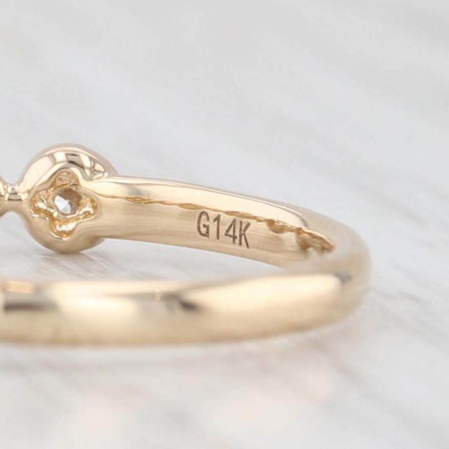 Light Gray New 0.20ctw Diamond Wedding Band 14k Yellow Gold Stackable Anniversary Ring 6.5