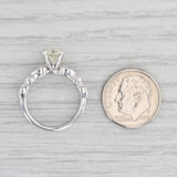 Light Gray 1.25ctw VS1 Round Diamond Engagement Ring 14k White Gold Size 5.25 GIA