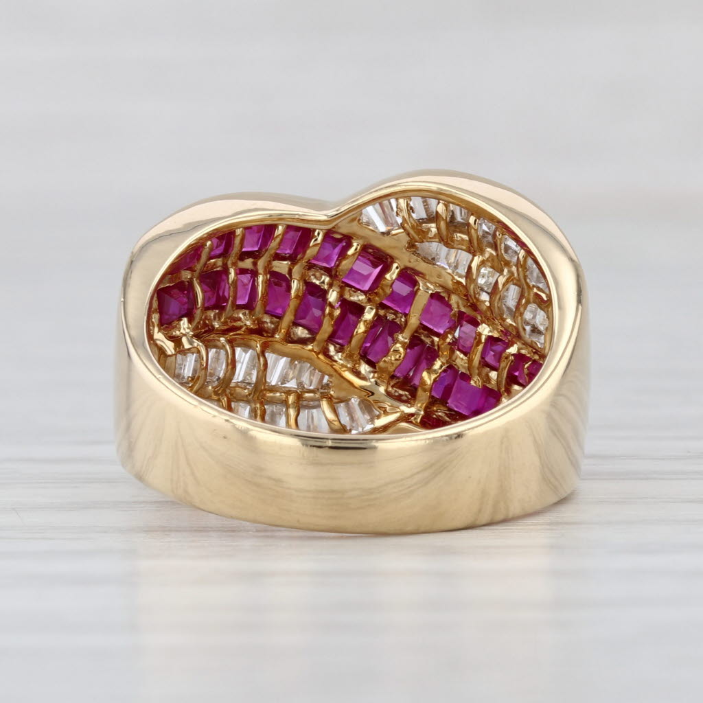 Le Vian 2.63ctw Ruby Diamond Crossover Ring 18k Yellow Gold Size 6.75