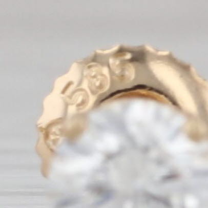 0.96ctw Round Diamond Solitaire Stud Earrings 14k Yellow Gold Screw Back Studs