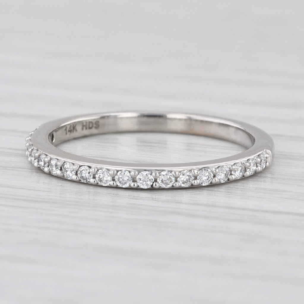 Lab Grown 0.30ctw Diamond Wedding Ring 14k White Gold Band Size 7 Stackable