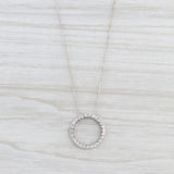 Light Gray 0.25ctw Diamond Eternity Circle Pendant Necklace 14k White Gold 20" Box Chain