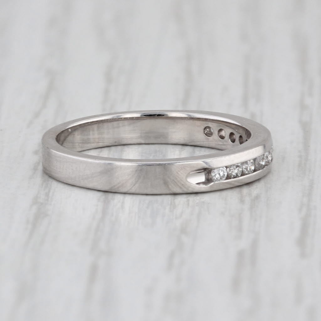 0.18ctw Diamond Wedding Band 14k Gold Stackable Anniversary Ring Size 6.75-7