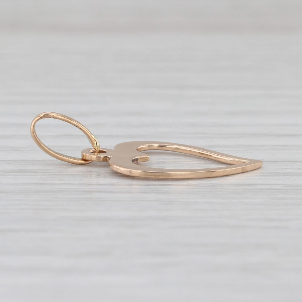 Open Heart Pendant 18k Yellow Gold Charm
