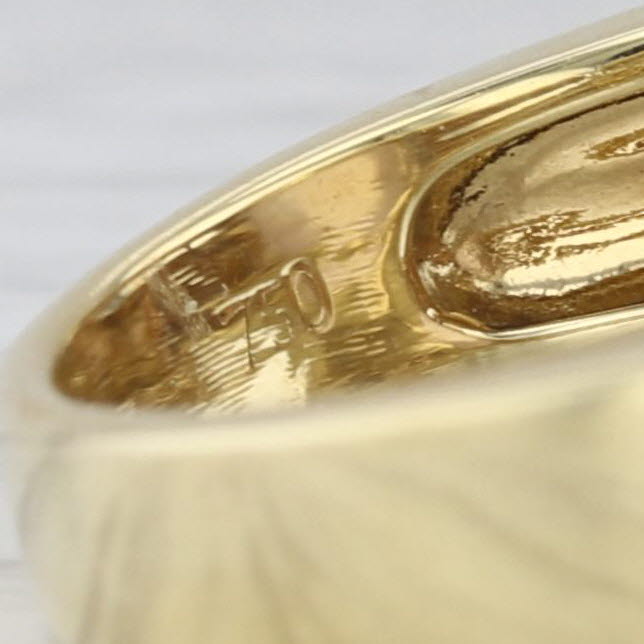 0.38ctw Diamond Halo Rose Quartz Cabochon Ring 18k Yellow Gold Size 7.75