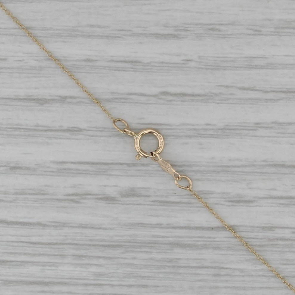 0.15ctw Diamond Hamsa Pendant Necklace 14k Yellow Gold 18" Rope Chain