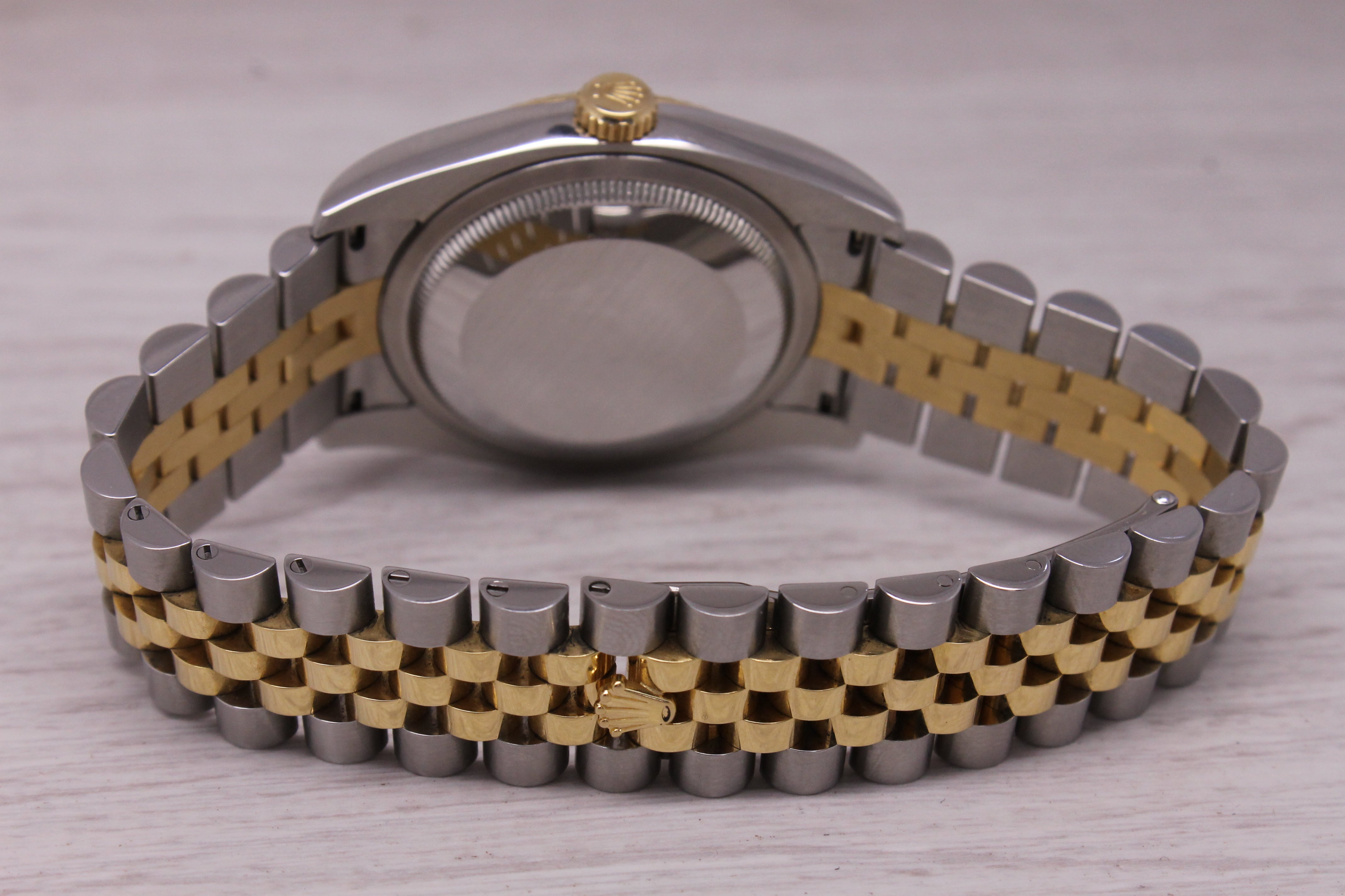 Rolex Datejust 116233 36mm 18k & Steel Automatic Watch White 10 Diamond Dial B&P