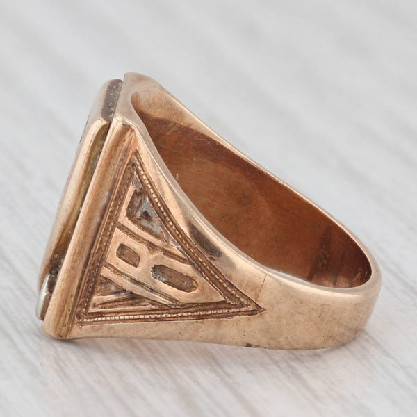 Vintage Beta Sigma Kappa Ring 10k Gold Size 7 Fraternity Honor Society Signet