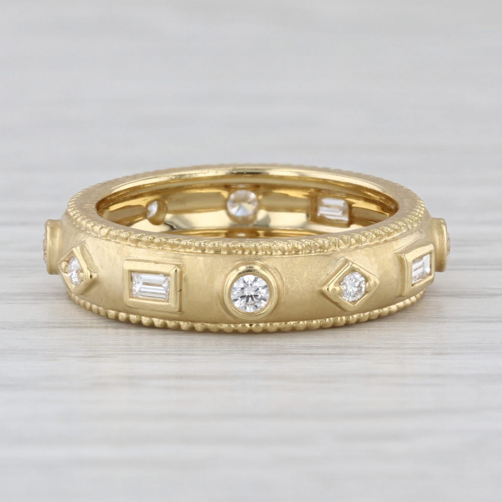 Penny Preville Diamond Eternity Ring 18k Yellow Gold Sz 6 Band Bridal Stackable