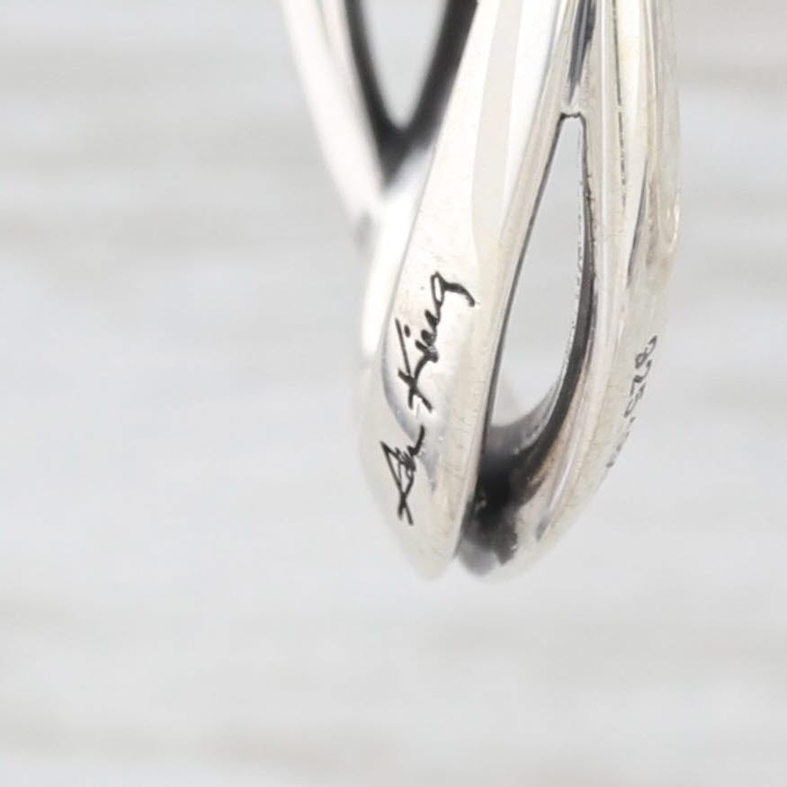 Light Gray Ann King Flower Hoop Earrings Sterling Silver 18k Gold Round Hoops